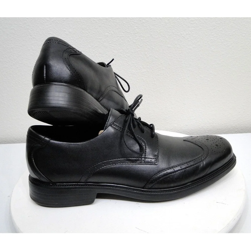 Bostonian Flexlite Mens Black‎ Leather Wingtip Oxford Dress Shoes 23214 Size 12M